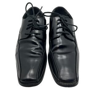 Giorgio Venturi 6214 Black Leather Upper Square Toe Derby Mens 7.5 Dress Shoes*